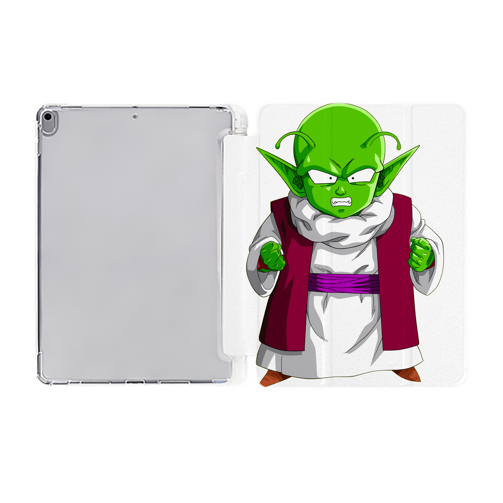 （画像用） ドラゴンボール ピッコロ DRAGON BALL Piccolo IPad ケース ペン収納付き 三つ折りスタンド PUレザー×シリコン 対応機種9.5/10.5/10.9インチ